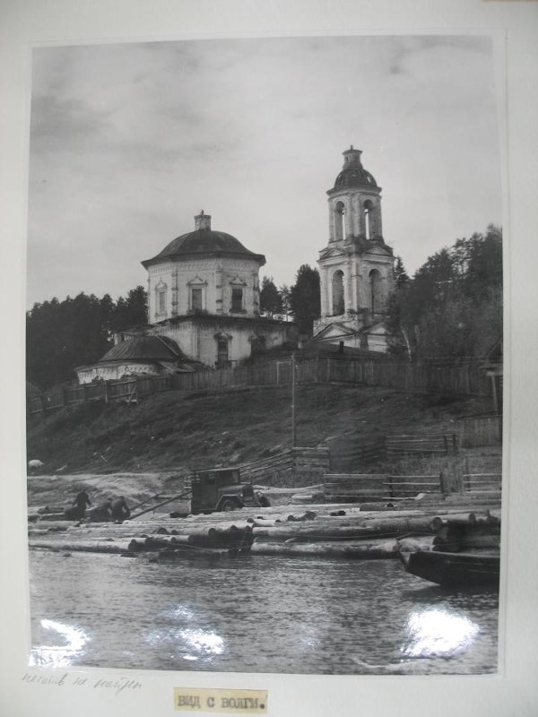 Юрьевец. Церковь Казанской иконы Божией Матери. архивная фотография, Вид с Волги. Фото из коллекции ГНИМА. (ГК №40639216)