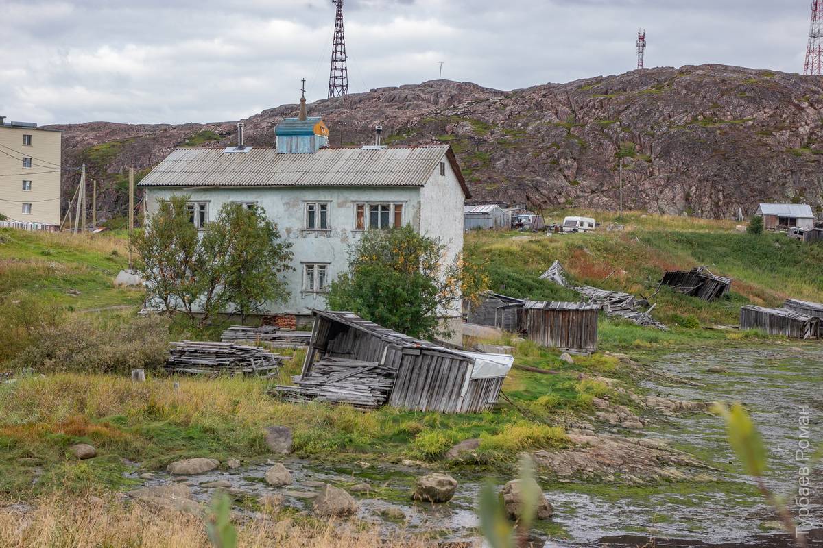 Церковь Тихвинской иконы Божией Матери, Териберка (Кольский район, Мурманская область). фасады, Вид  с запада