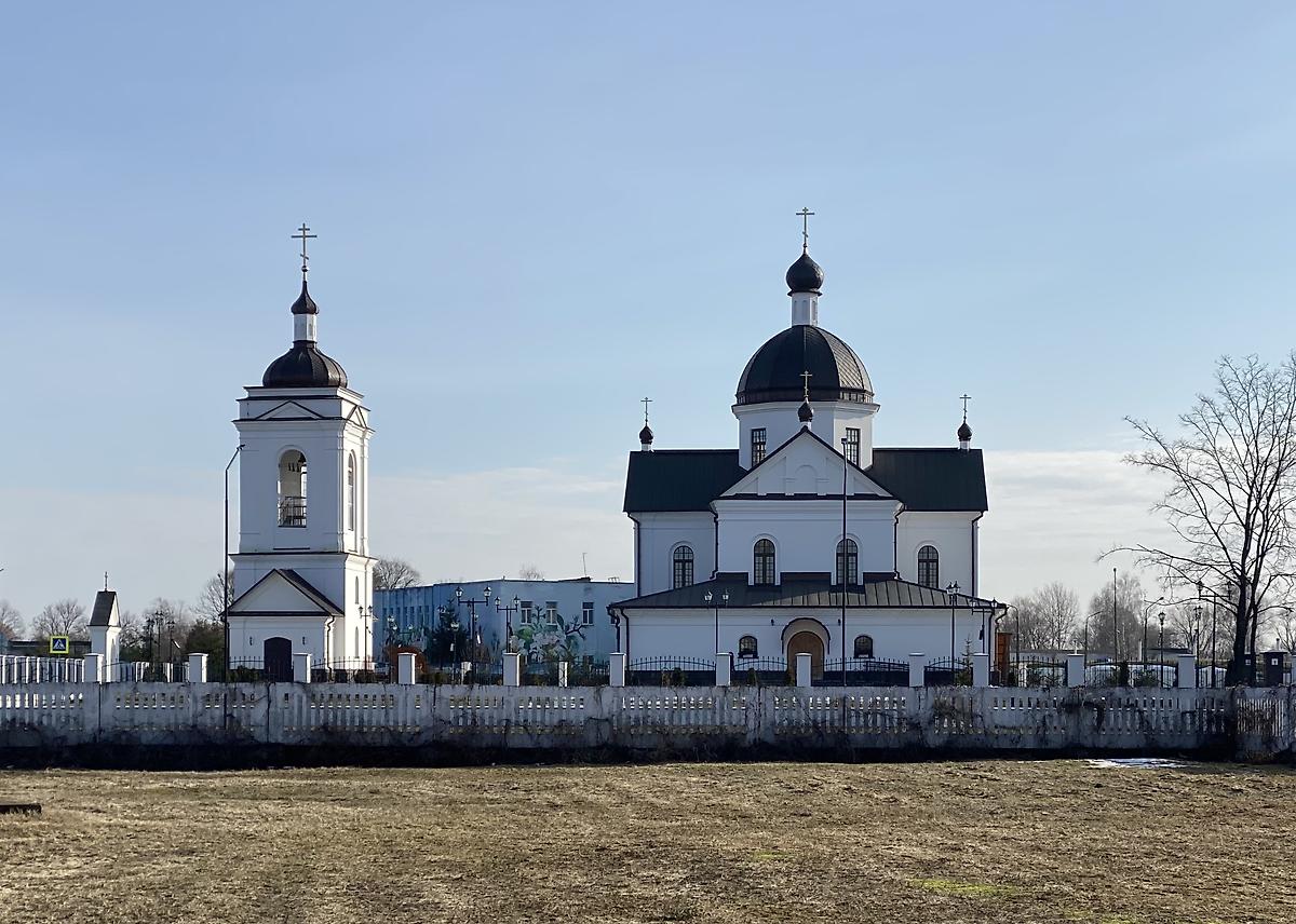 Вид с запада, фасады. Церковь Покрова Пресвятой Богородицы (новая), Могилёв (Могилёв, город, Беларусь, Могилёвская область)