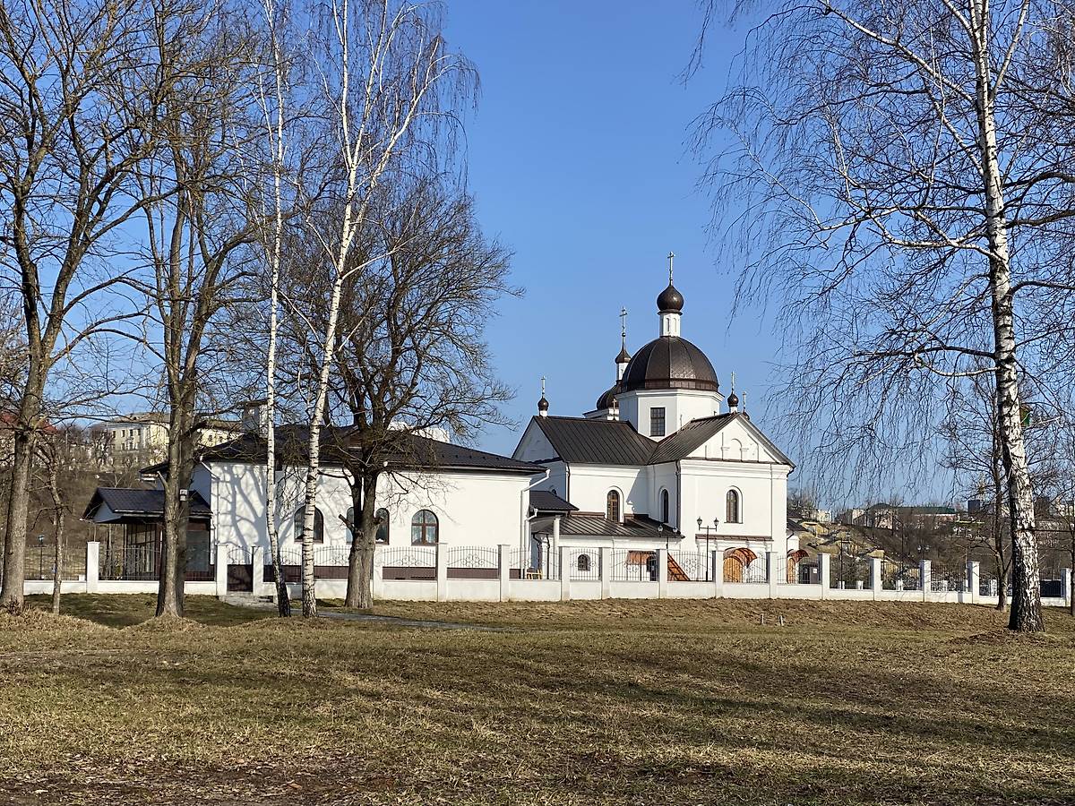 Вид с юго-запада, фасады. Церковь Покрова Пресвятой Богородицы (новая), Могилёв (Могилёв, город, Беларусь, Могилёвская область)