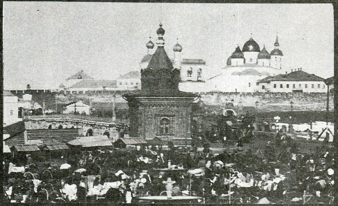 Часовня Александра Невского у Волховского моста, Великий Новгород (Великий Новгород, город, Новгородская область). архивная фотография, Фото периода 1875-1892 гг. Источник - сообщество 