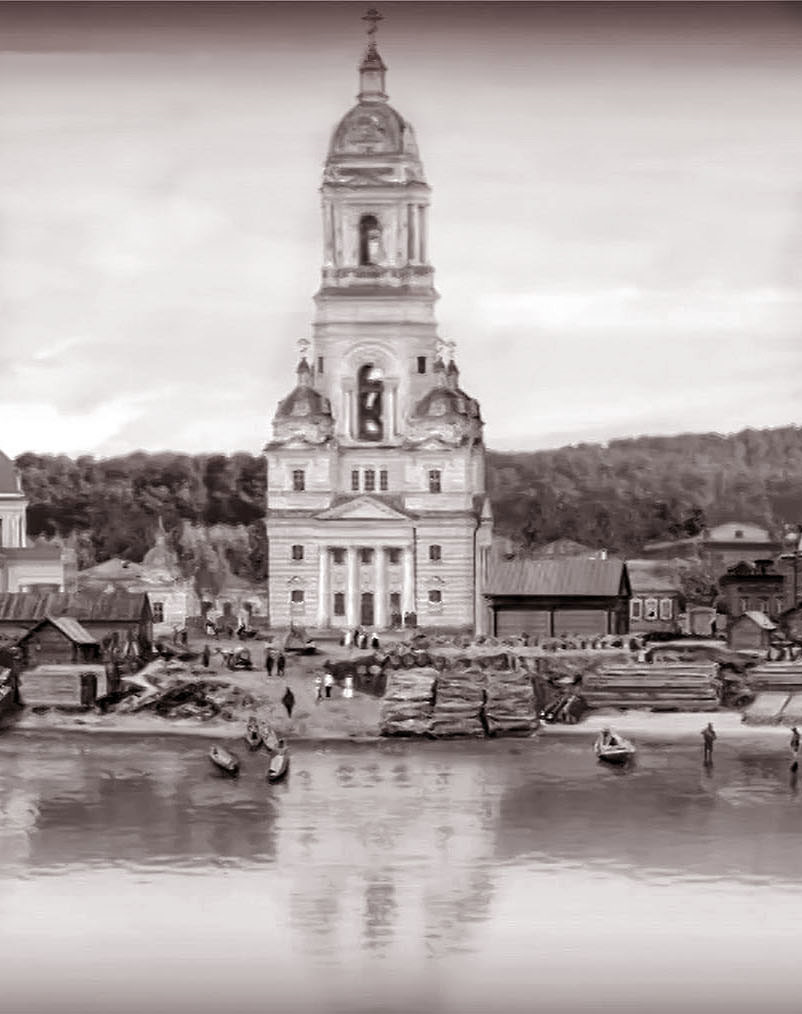 Фото колокольни после реконструкции 1905 г. Из альбома 