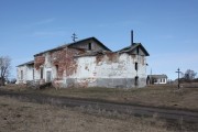 Церковь Преображения Господня, Вид с юго-востока (пристрой к апсиде - бывшая кинобудка)<br>, Падерино, Далматовский район, Курганская область