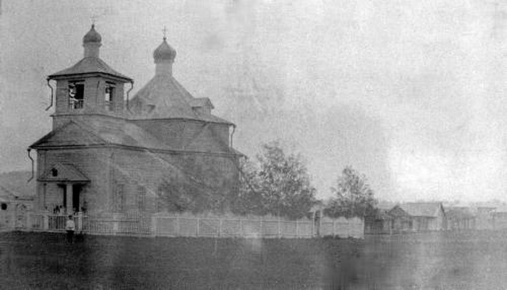 Катарколь. Церковь Николая Чудотворца (старая). архивная фотография, Старинное фото (предположительно 1893 год)