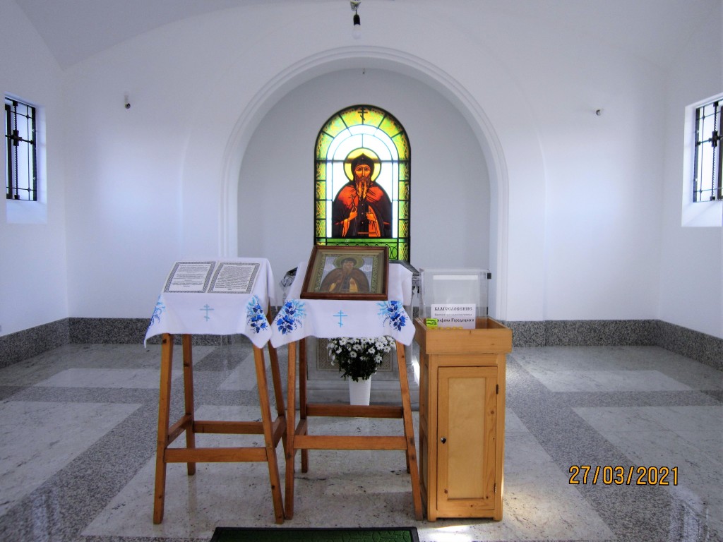 Церковь Георгия Победоносца, Городец (Лужский район, Ленинградская область). интерьер и убранство, Внутреннее убранство храма-часовни св. вмч. Георгия Победоносца.