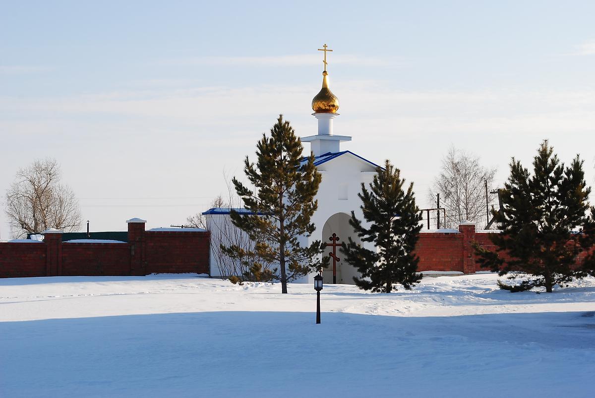 общий вид в ландшафте. Неизвестная часовня, Красносельское (Увельский район, Челябинская область)