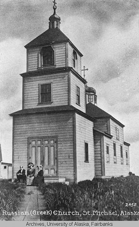 Церковь Михаила Архангела, Сент-Майкл (Аляска, США). архивная фотография, Старинное фото