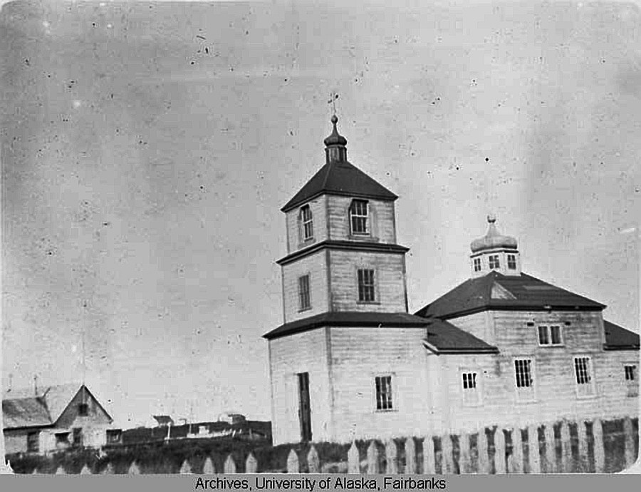 Церковь Михаила Архангела, Сент-Майкл (Аляска, США). архивная фотография, Старинное фото
