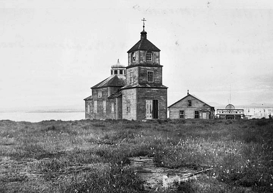 Церковь Михаила Архангела, Сент-Майкл (Аляска, США). архивная фотография, Старинное фото