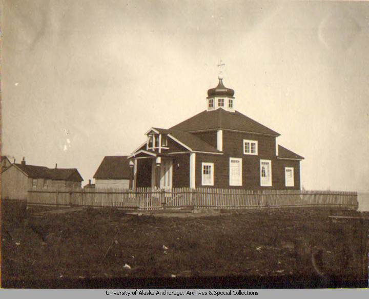 Церковь Михаила Архангела, Сент-Майкл (Аляска, США). архивная фотография, Старинное фото