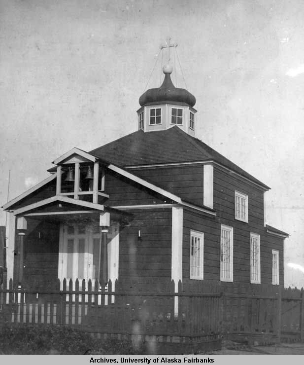 Церковь Михаила Архангела, Сент-Майкл (Аляска, США). архивная фотография, Старинное фото