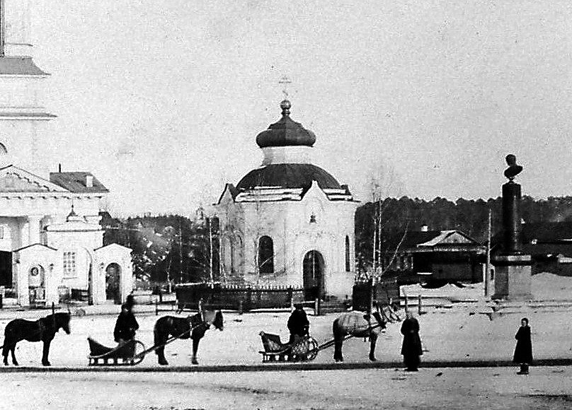 Часовня Александра Невского, Невьянск (Невьянский район (Невьянский ГО и ГО Верх-Нейвинский), Свердловская область). архивная фотография, Фрагмент дореволюционной фотографии
