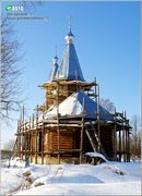 Церковь Преображения Господня, Вид церкви с востока. 26 декабря 2009 года установлены главы и кресты.<br>, Гладышево, Судогодский район, Владимирская область