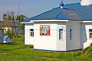 Церковь Боголюбской иконы Божией Матери, мозаичное пано воскресение Христово, Дивенский, Гатчинский район, Ленинградская область