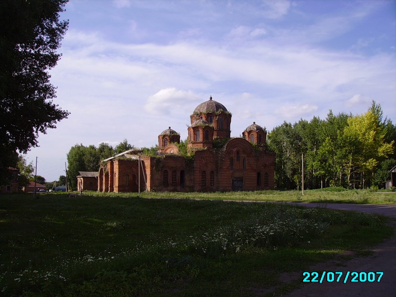 Неизвестная церковь, Переволочное (Калачеевский район, Воронежская область). общий вид в ландшафте, 