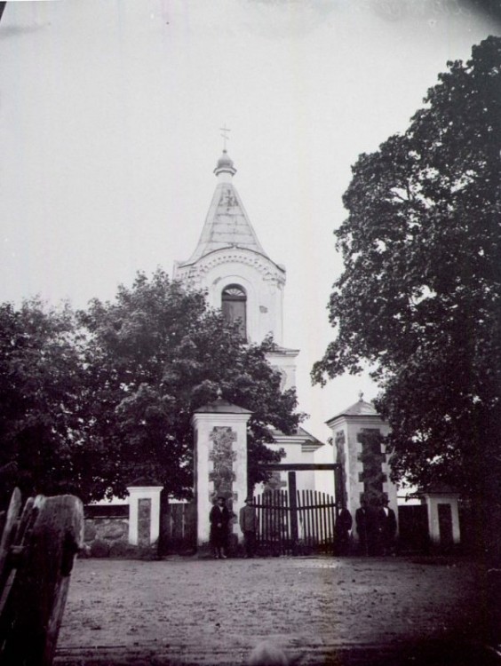 Церковь Георгия Победоносца, Лоск (Воложинский район, Беларусь, Минская область). архивная фотография, Частная коллекция. Фото 1910-х годов