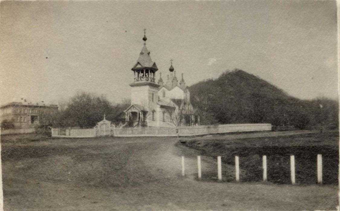 Шкотово. Церковь Тихвинской иконы Божией Матери. архивная фотография, Фото 1919 года. Автор Marie Camille Francois Jean Baptiste de La Chaise