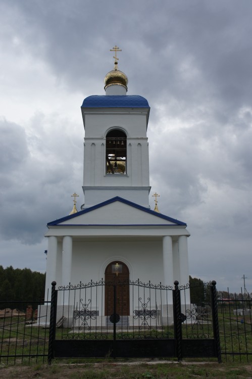 Балахта. Церковь Успения Пресвятой Богородицы (новая). документальные фотографии, Строящаяся церковь. Юбилейный переулок, 1