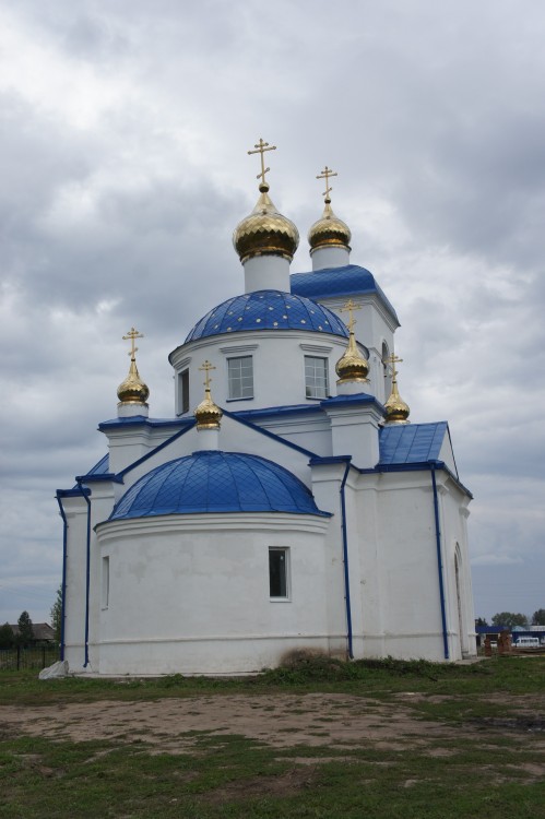 Балахта. Церковь Успения Пресвятой Богородицы (новая). документальные фотографии, Строящаяся церковь. Юбилейный переулок, 1