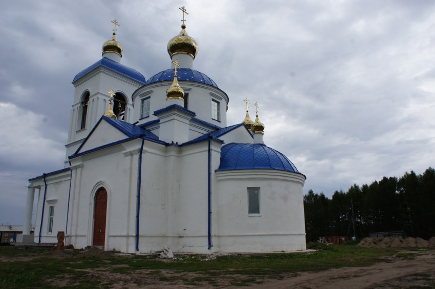 Балахта. Церковь Успения Пресвятой Богородицы (новая). документальные фотографии, Строящаяся церковь. Юбилейный переулок, 1