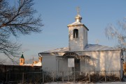 Церковь Петра и Павла (временная), Вход и звонница временной церкви Петра и Павла.<br>, Шушенское, Шушенский район, Красноярский край