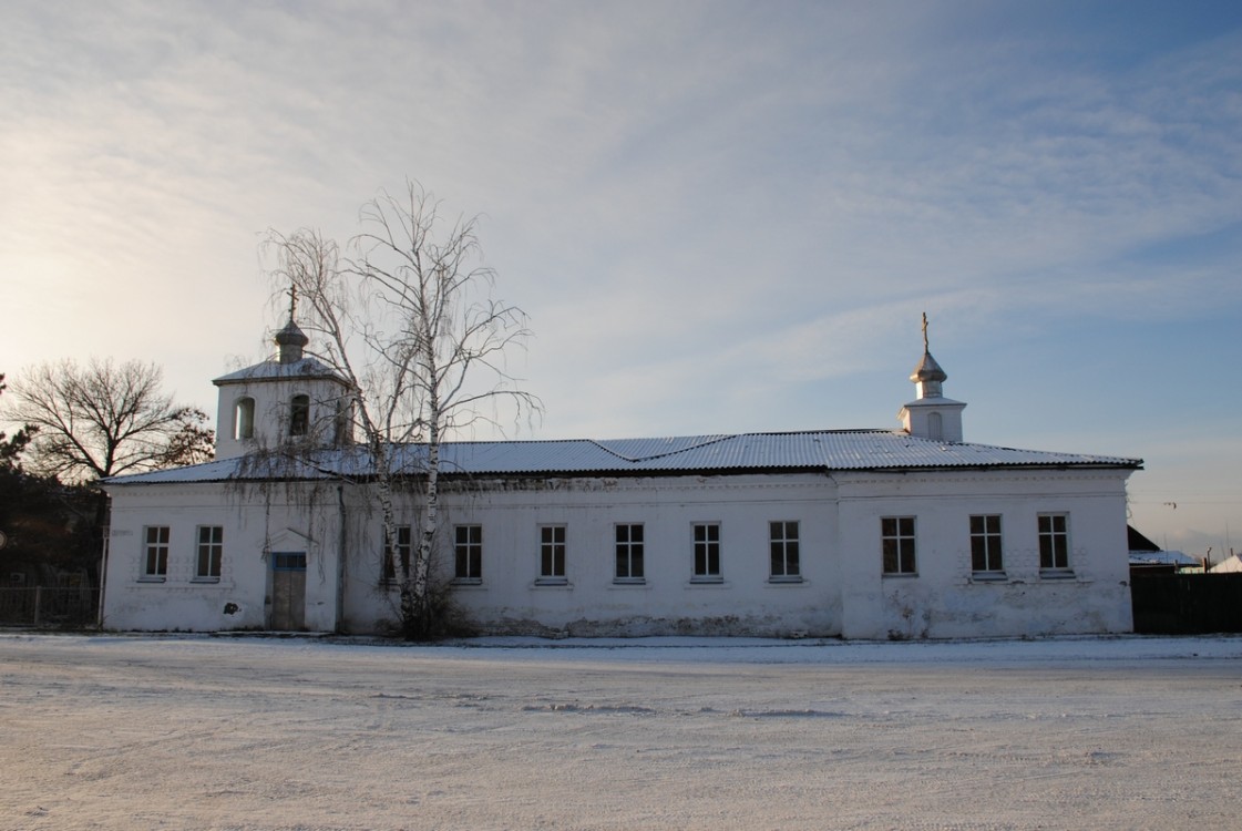 Шушенское. Церковь Петра и Павла (временная). дополнительная информация, Южный фасад временной церкви Петра и Павла.