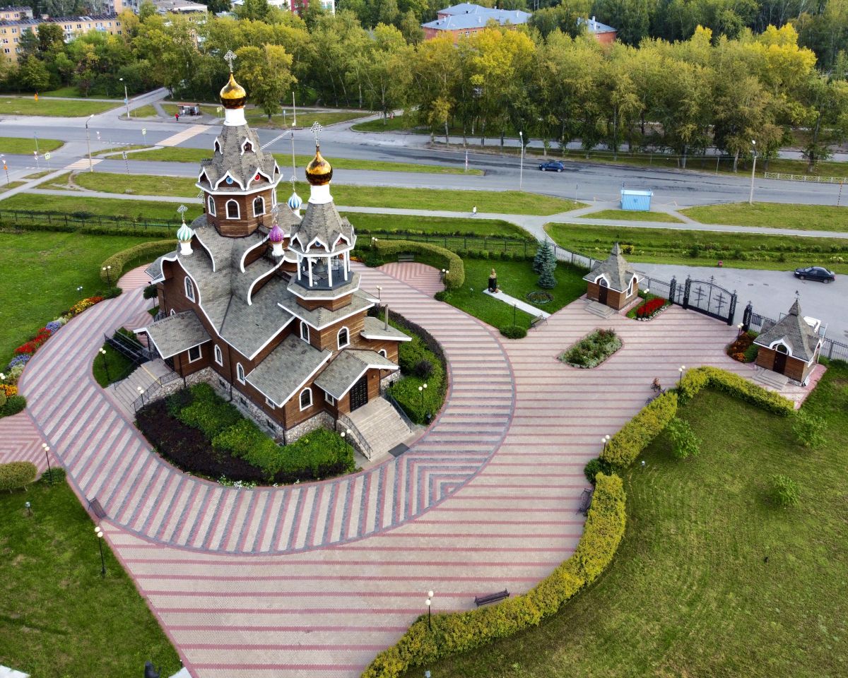 Церковь Богоявления Господня, Бердск (Бердск, город, Новосибирская область). дополнительная информация, Вид с СЗ