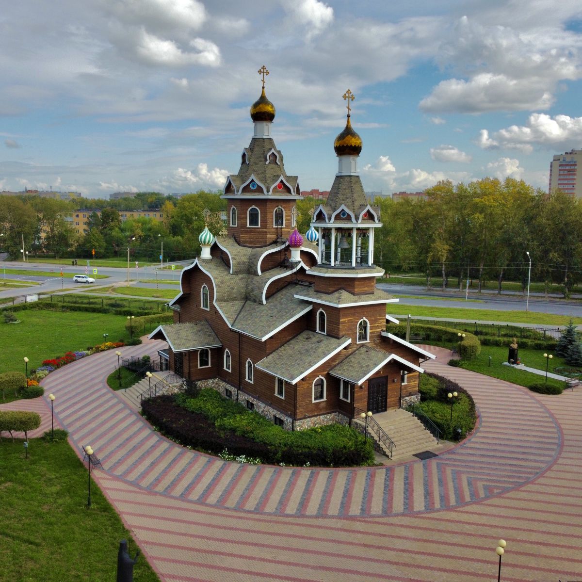 Церковь Богоявления Господня, Бердск (Бердск, город, Новосибирская область). фасады, Вид с СЗ