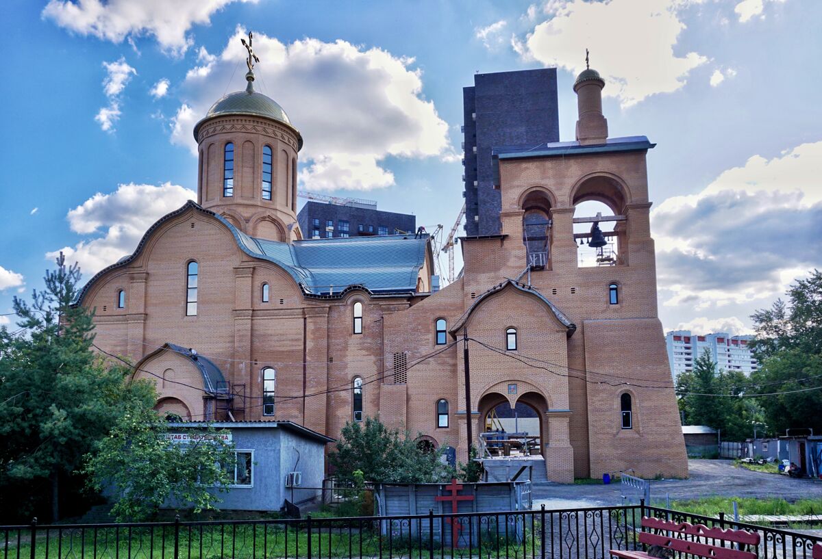 Церковь Андрея Первозванного в Люблине (строящаяся), Люблино (Юго-Восточный административный округ (ЮВАО), г. Москва). документальные фотографии