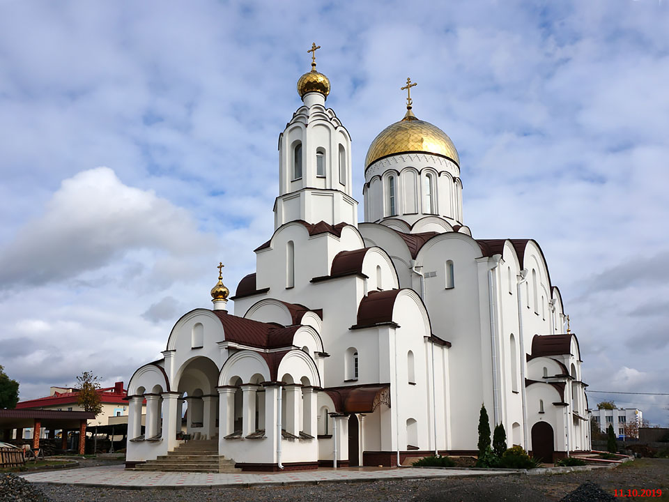 Беларусь, Гомельская область, Рогачёвский район, Рогачёв. Церковь Александра Невского (новая), фотография. фасады