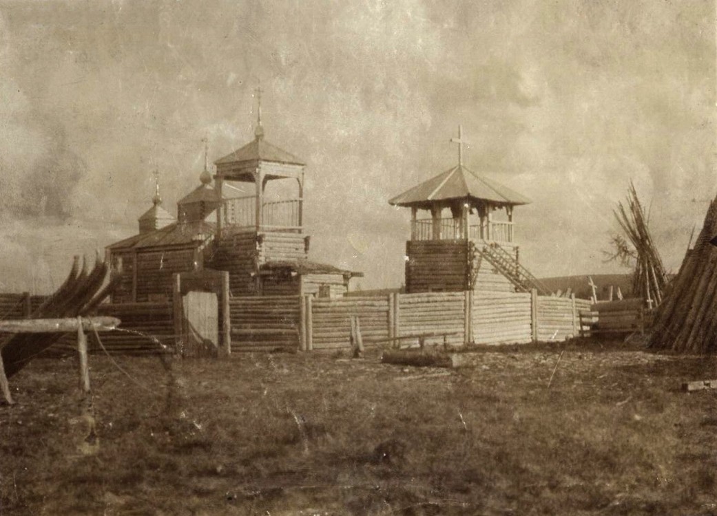 Ессей. Церковь Василия Великого. архивная фотография, Фото приблизительно 1920 года из фондов Енисейского краеведческого музея им. А.И. Кытманова