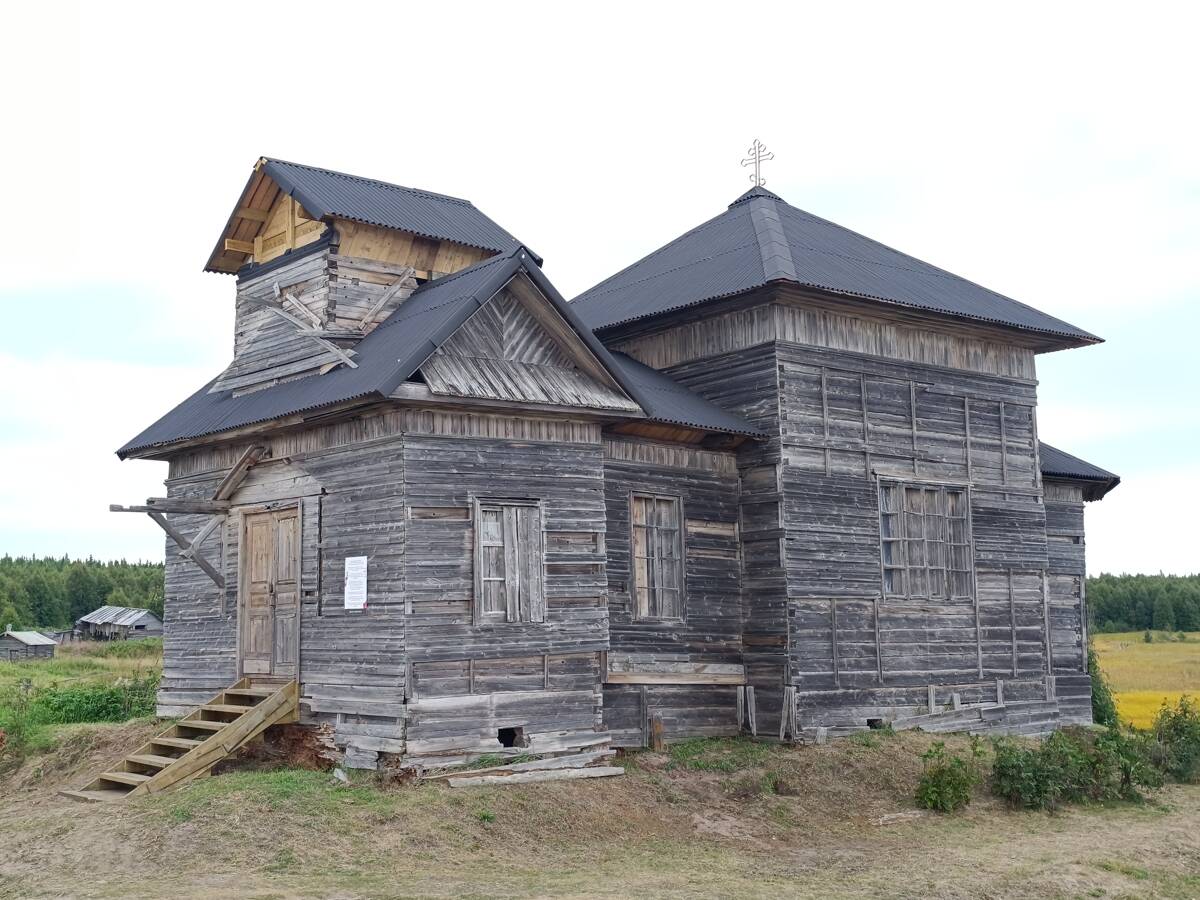 Церковь Сретения Господня, Козлы (Приморский район, Архангельская область). фасады, После консервации проектом 