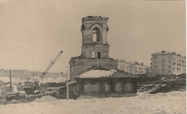 Каменск-Уральский. Часовня Иверской иконы Божией Матери (?) в деревне Байновой. архивная фотография, Фото советского периода