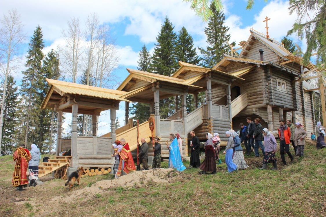 Церковь Рождества Пресвятой Богородицы, Водлозерский Пречистенский погост, урочище (Пудожский район, Республика Карелия). документальные фотографии, освящение храма в 2019 году