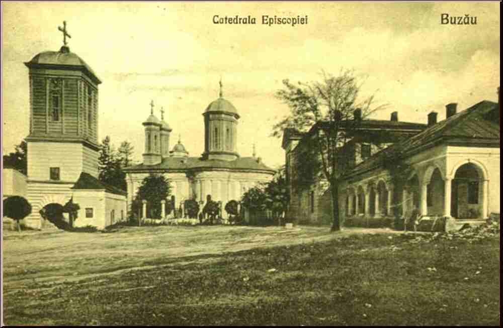 Церковь Успения Пресвятой Богородицы, Бузэу (Бузэу, Румыния). архивная фотография, Тиражная почтовая открытка 1900-х годов