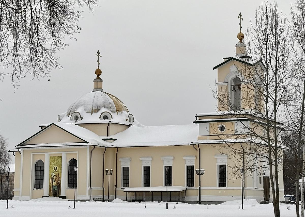 Вид с северо-запада, фасады. Собор Александра Невского (новый), Бобруйск (Бобруйский район, Беларусь, Могилёвская область)