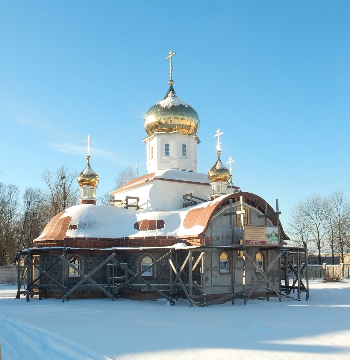 Мироносицкий женский монастырь. Церковь Стефана архидиакона (строящаяся), Бобруйск (Бобруйский район, Беларусь, Могилёвская область). документальные фотографии
