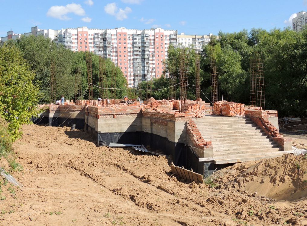 Церковь Даниила пророка на Кантемировской (строящаяся), Москворечье-Сабурово (Южный административный округ (ЮАО), г. Москва). фасады