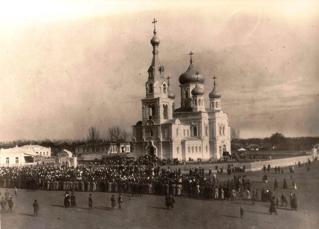 Церковь Покрова Пресвятой Богородицы, Калининская (Калининский район, Краснодарский край). архивная фотография, Старинное фото из фондов Краснодарского государственного историко-археологического музея-заповедника им. Е.Д. Фелицына

