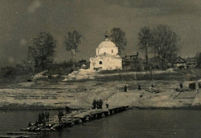Церковь Преображения Господня, Колома (Старорусский район, Новгородская область). архивная фотография, Фото 1942 г. с аукциона e-bay.de