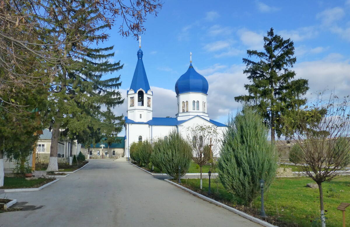 Фрумошский Троицкий монастырь.  Церковь Успения Пресвятой Богородицы, Фрумоаса (Каларашский район, Молдова). фасады