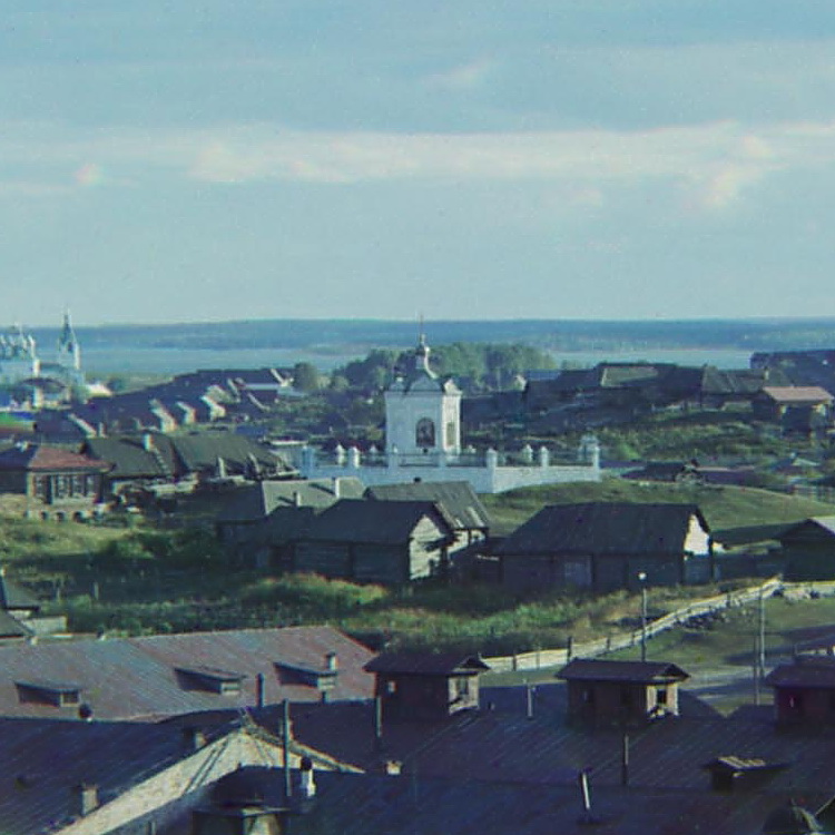 Часовня Георгия Победоносца, Касли (Каслинский район, Челябинская область). архивная фотография, Фрагмент фото С. М. Прокудина-Горского. 1909 год. Источник: prokudin-gorskiy.ru/image.php?ID=917