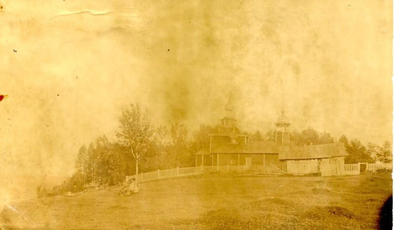 Ирма. Церковь Спаса Преображения. архивная фотография, Церковь в усадьбе Чечулина Ирма, 1900-е
