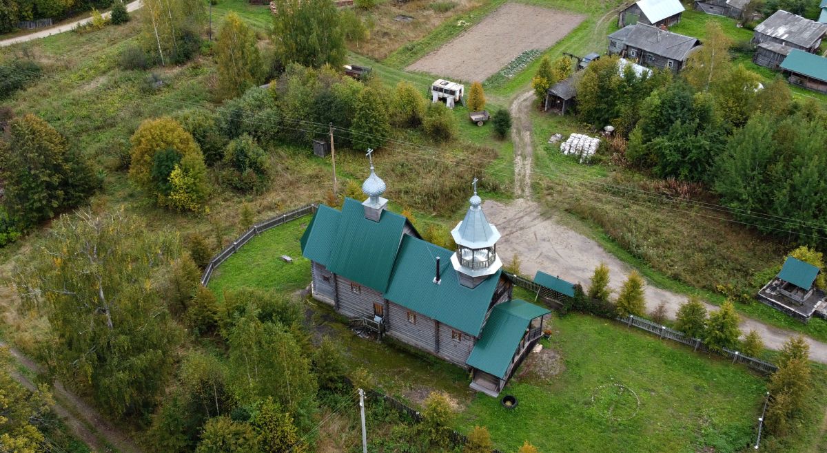 Палкино. Церковь Серафима Саровского. общий вид в ландшафте