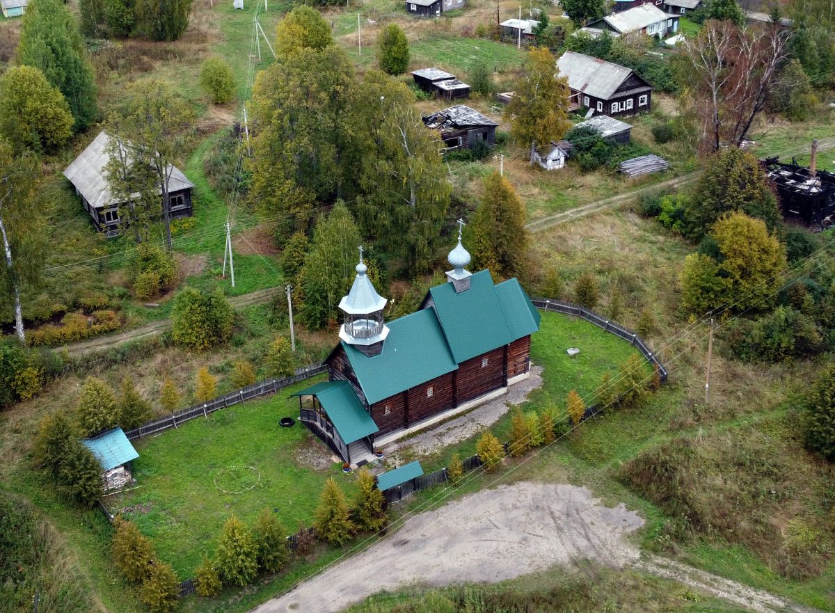 Церковь Серафима Саровского, Палкино (Антроповский район, Костромская область). общий вид в ландшафте