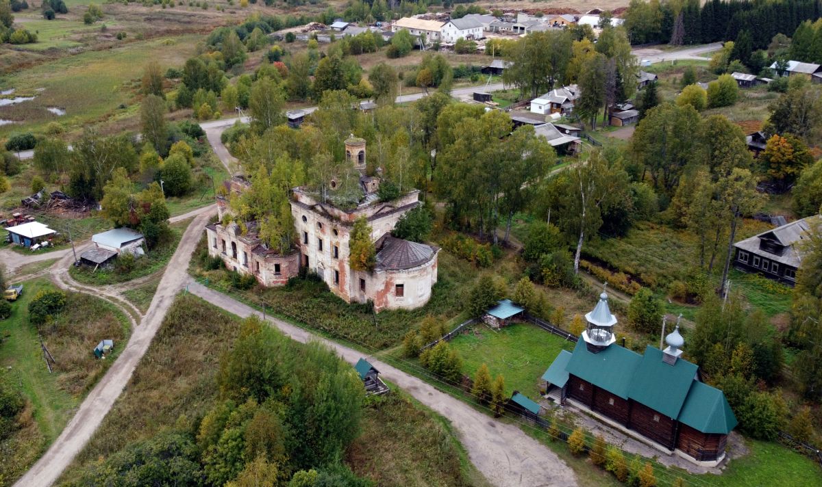 Церковь Серафима Саровского, Палкино (Антроповский район, Костромская область). общий вид в ландшафте