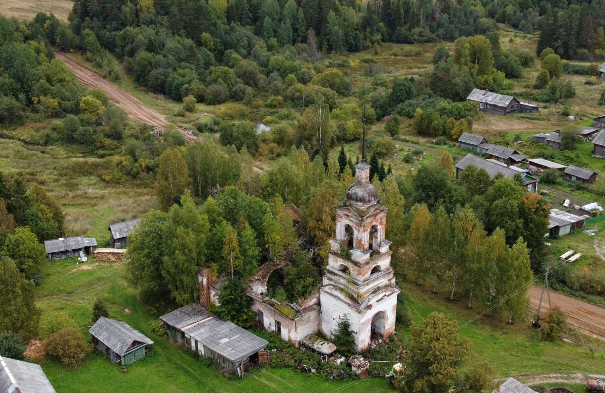Церковь Воскресения Христова, Понизье (Антроповский район, Костромская область). общий вид в ландшафте