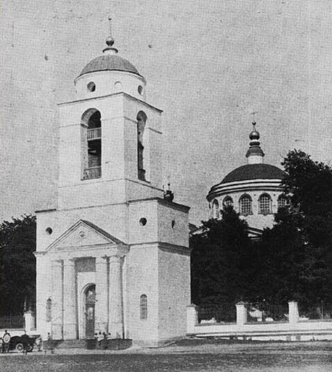 Каплуновка. Церковь Рождества Пресвятой Богородицы (старая). архивная фотография, Фото Г.К. Лукомского, 1914 г.