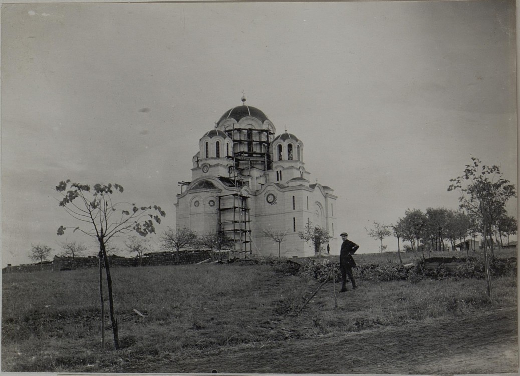 Топола. Церковь Георгия Победоносца. архивная фотография, Фото 1915 г. с аукциона e-bay.de