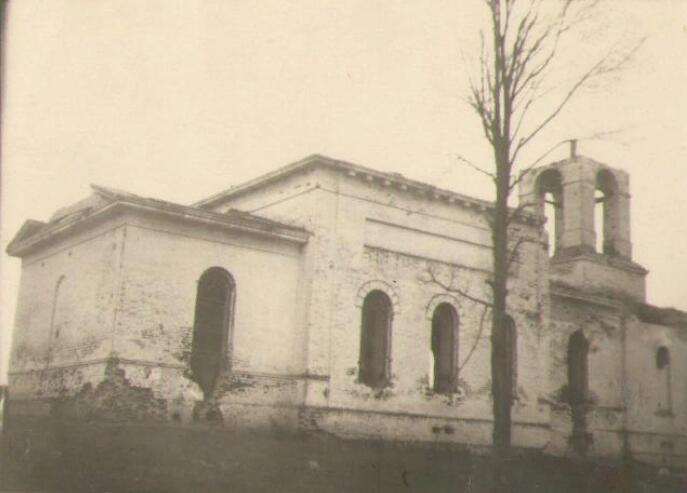 Церковь Казанской иконы Божией Матери, Лукьяново (Погибловка) (Бутурлинский район, Нижегородская область). архивная фотография, Фото сер. 20 в. из собрания Бутурлинского историко-краеведческого музея